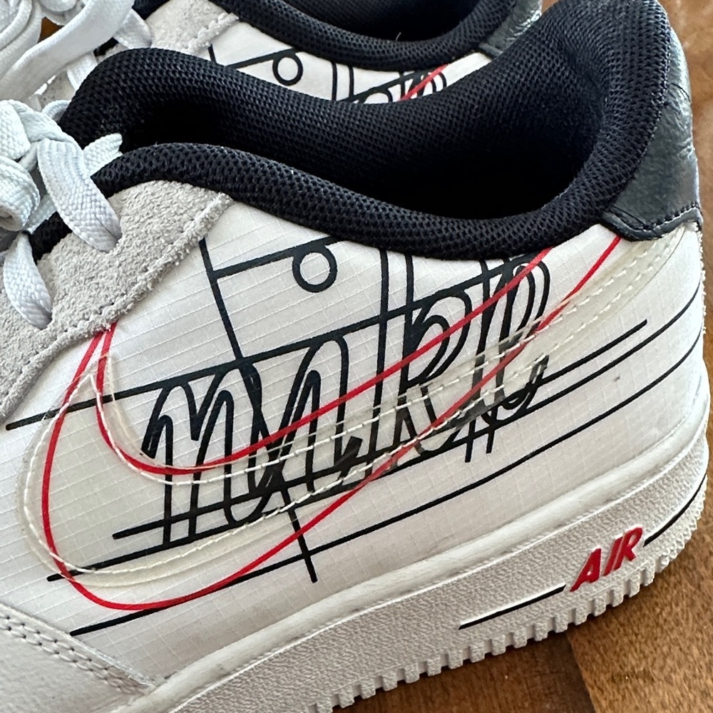 NIKE AIR FORCE 1 GS SCRIPT SWOOSH - Picture 3 of 9